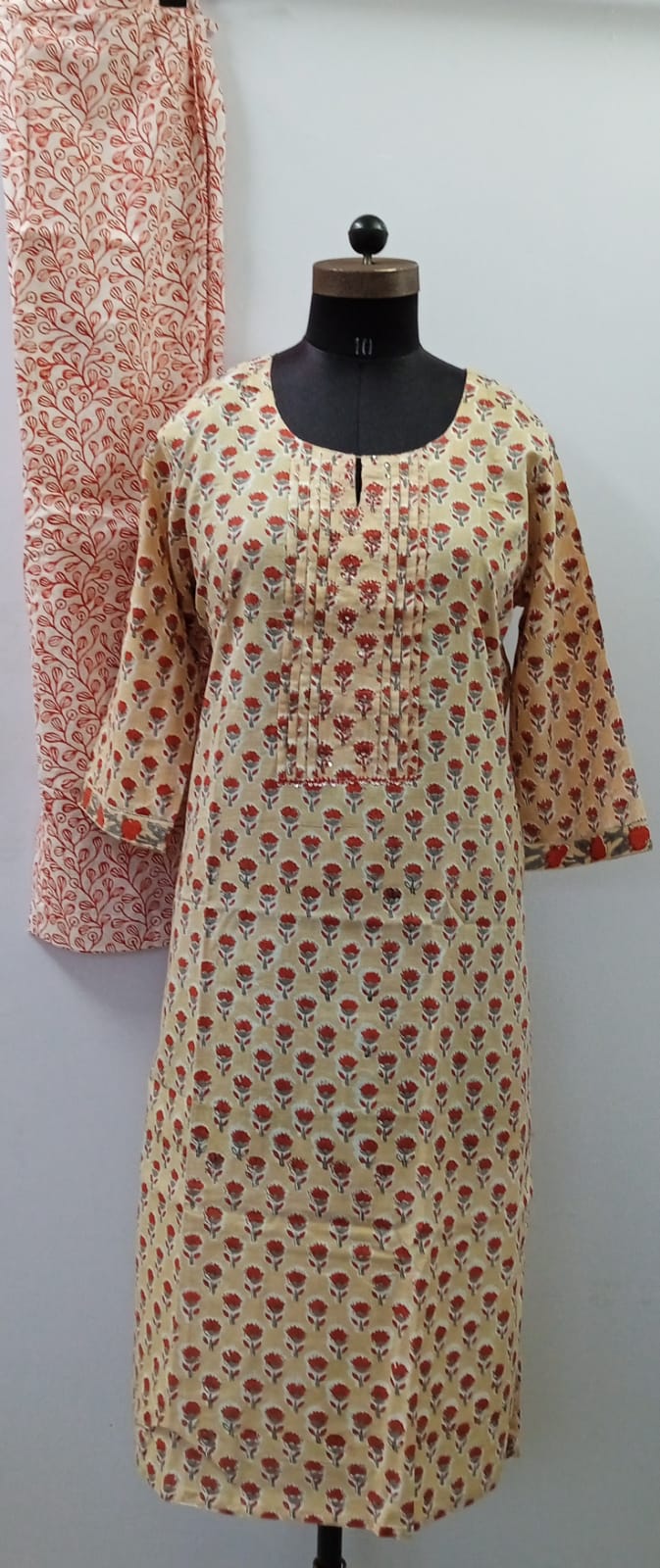 Pure Handblock Cotton Kurti Set