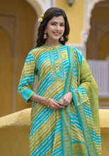 Load image into Gallery viewer, Modal Silk Kurti Full Set With Dupatta
