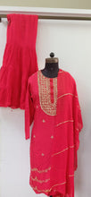 Load image into Gallery viewer, Dola Silk Sharara Set With Dupatta
