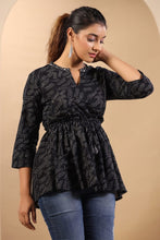 Load image into Gallery viewer, Trendy Black Short Kurti
