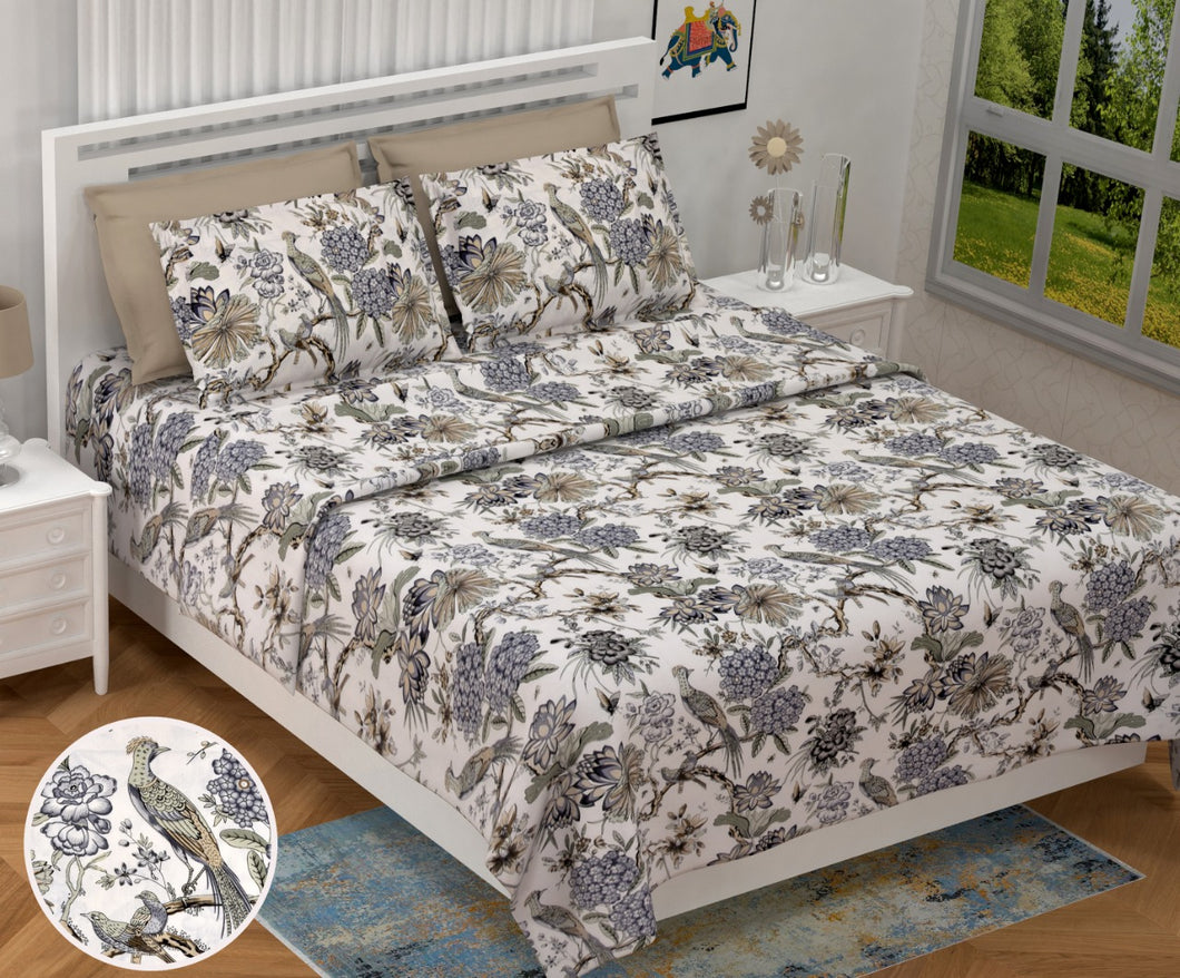 FLORAL PRINTED COTTON BEDSHEET