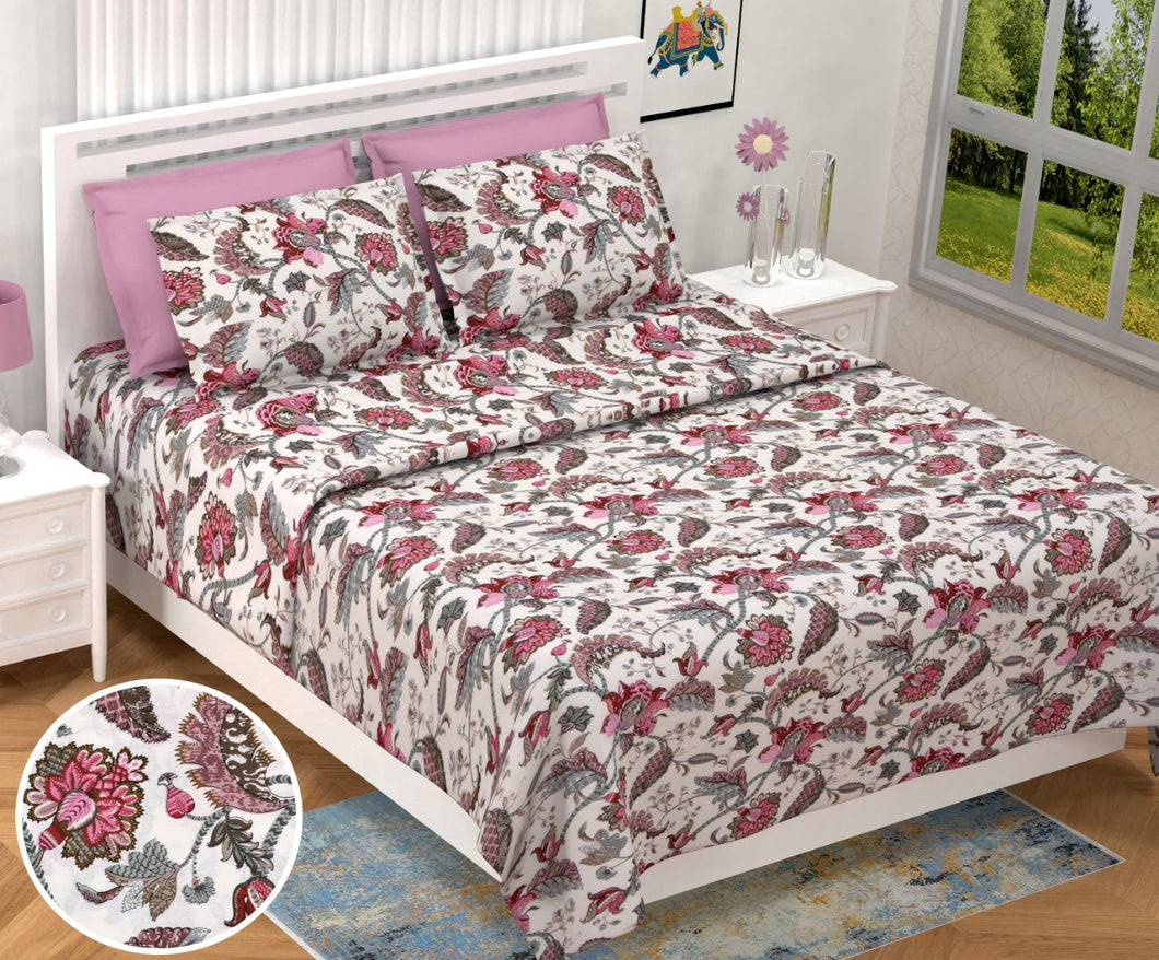 Floral Printed Cotton Bedsheet