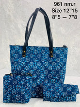 Load image into Gallery viewer, Indigo Handbag 3 Pcs Set
