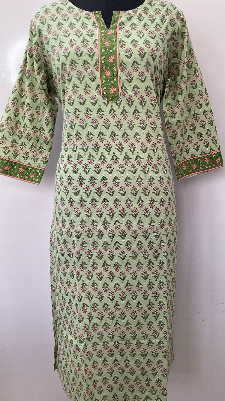 Premium Hand Block Cotton Kurti