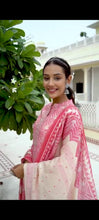 Load image into Gallery viewer, Trendy Pink Muslin Full Set with Gota Pati Work
