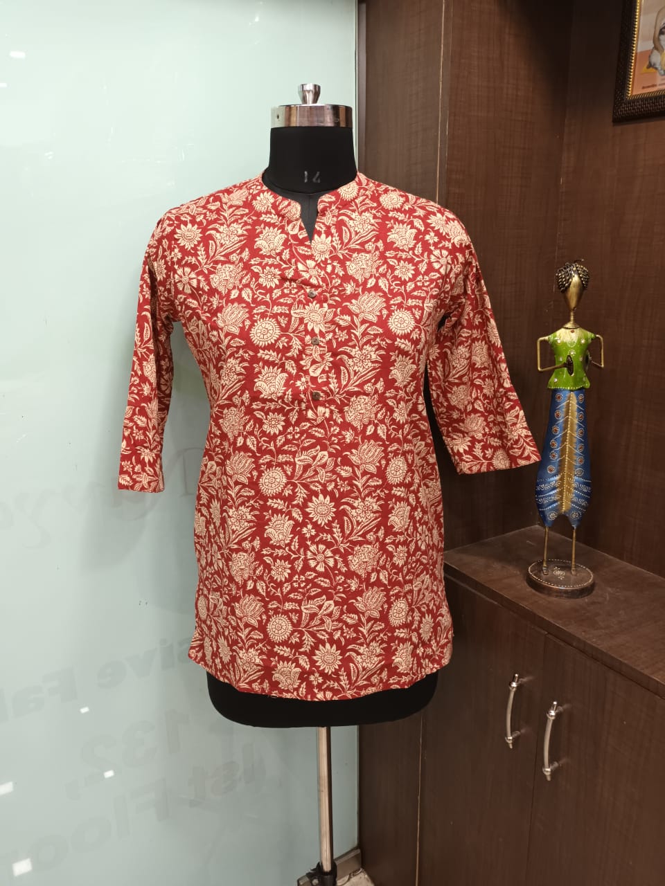 Printed Cotton Short Kurti