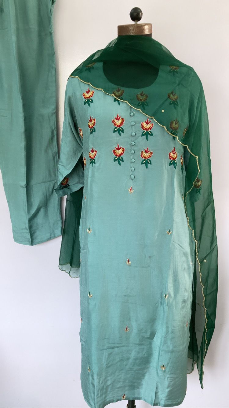 Green Dola Silk Full Set