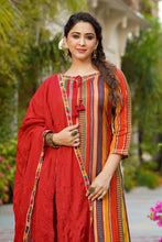 Load image into Gallery viewer, Multicolor Tunic Sharara Set with Cotton Dupatta
