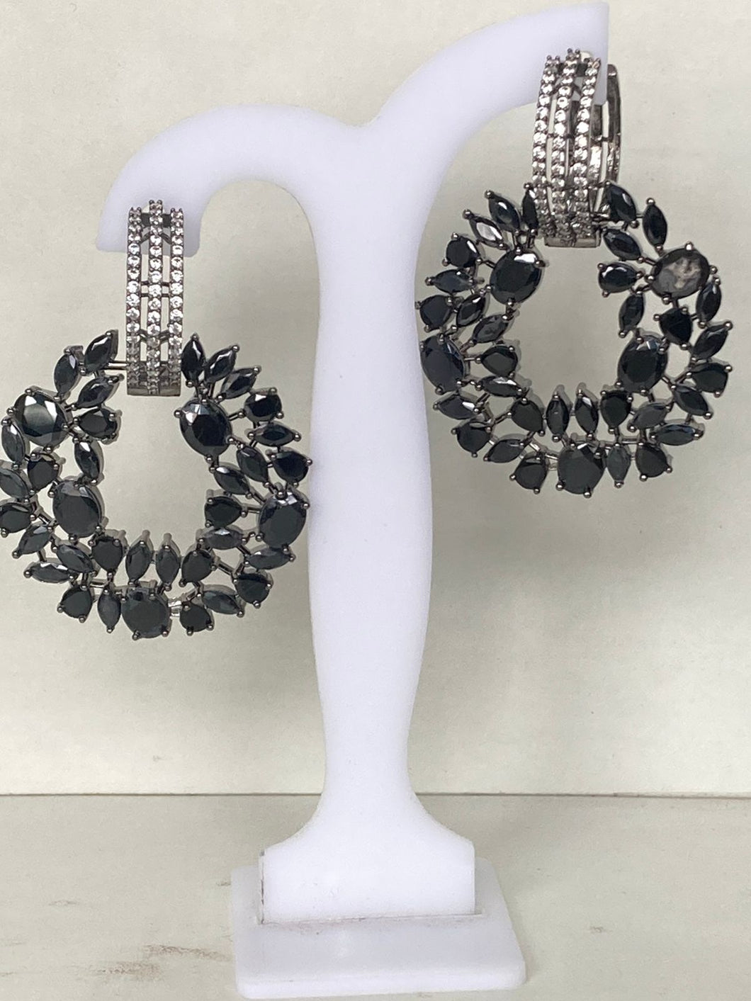 Zircon Black Stone Earrings