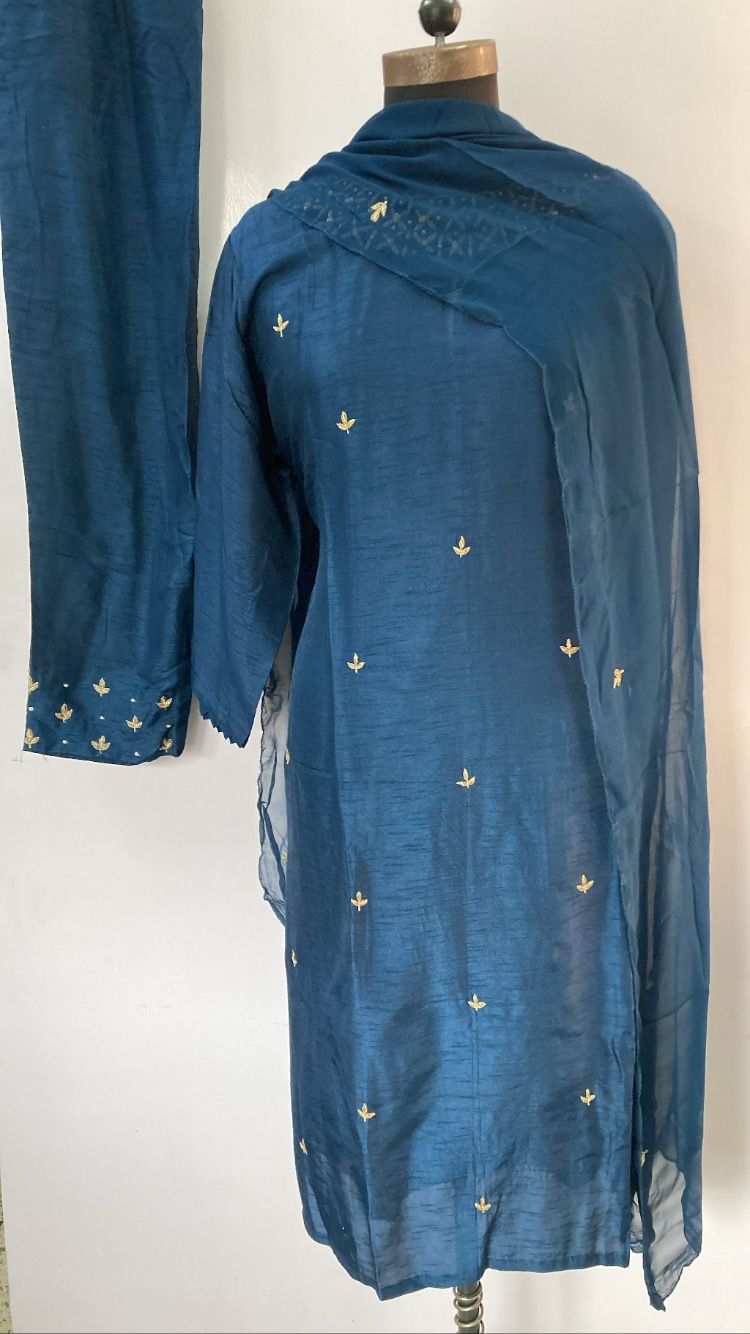 Royal Blue Dola Silk Full Set