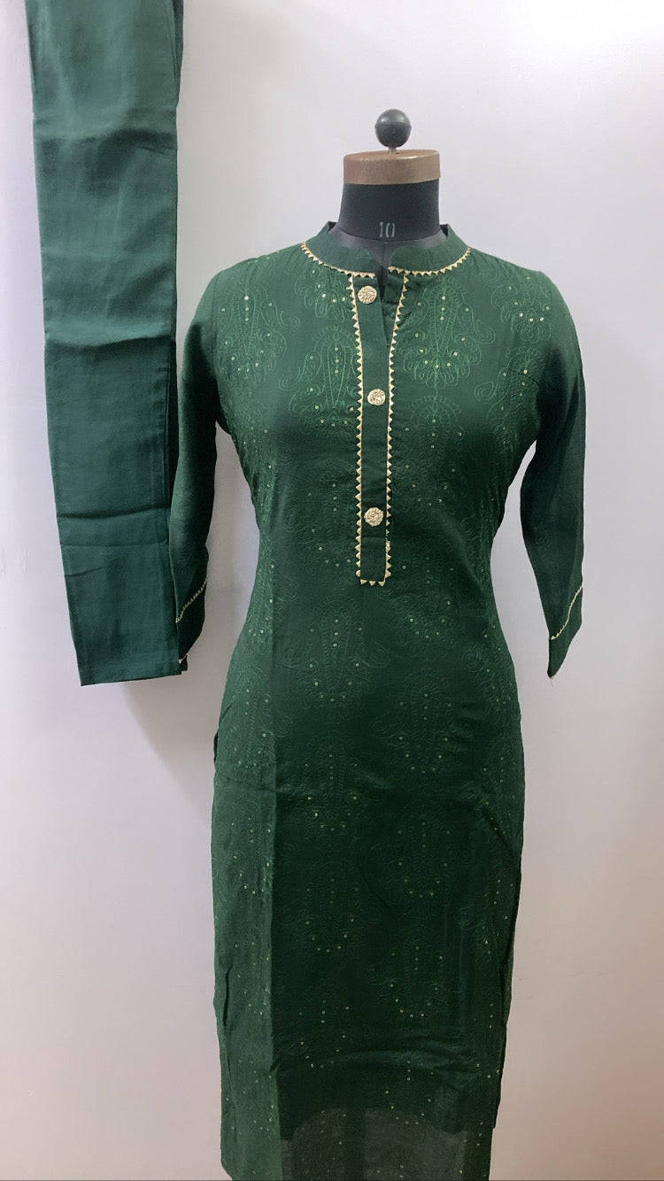 Dark Green Dola Silk Full Set