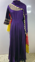 Load image into Gallery viewer, Dark Purple Anarkali With Trendy Dupatta
