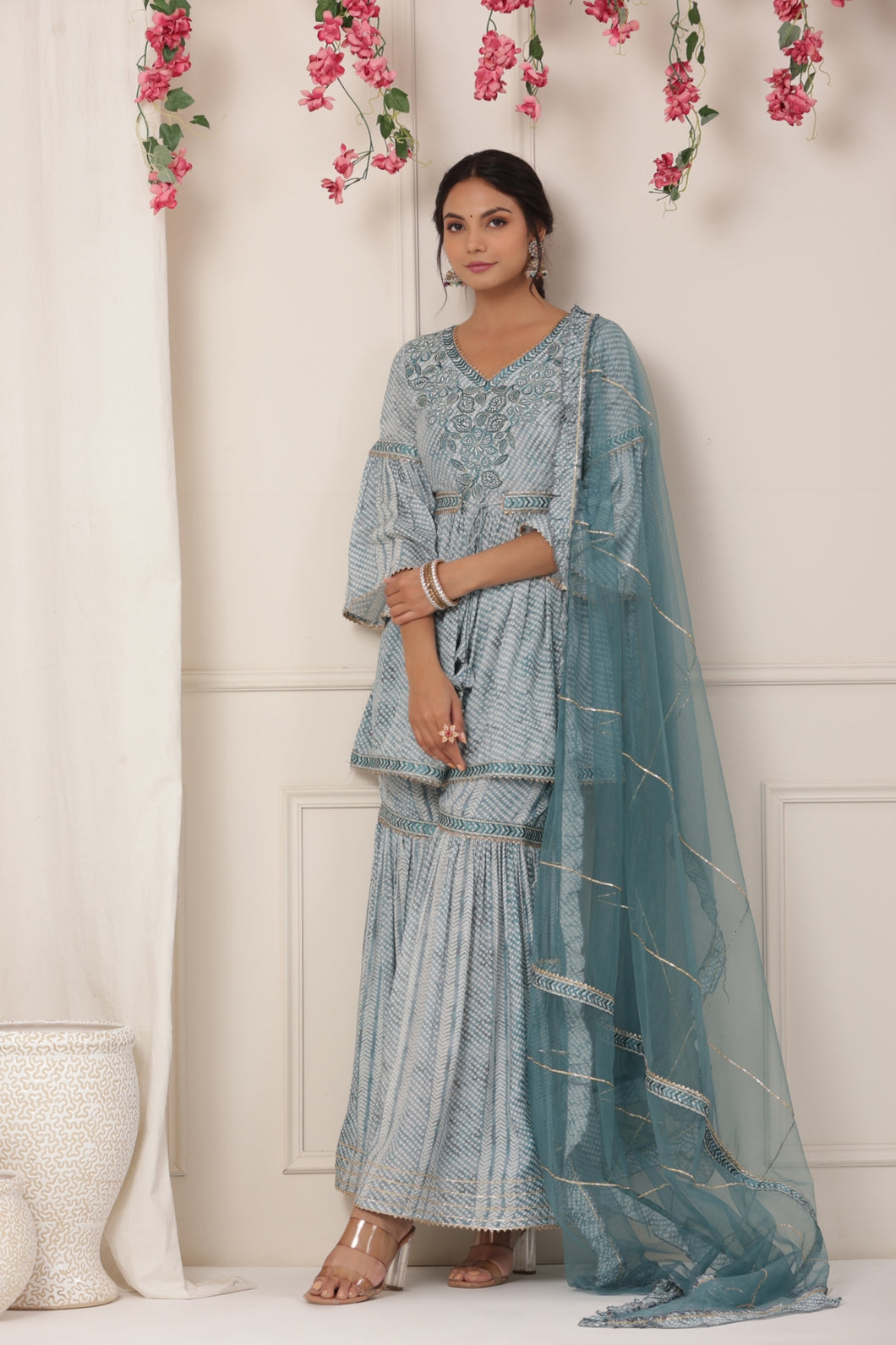 Trendy Crepe Sharara Set